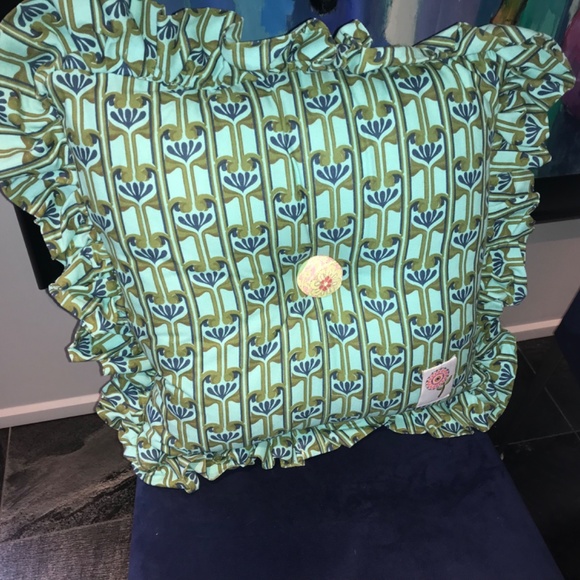 Retro Stylish Accent pillow, 2 sided turquoise - Picture 6 of 16